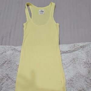 PINK Victoria's Secret Pale Yellow Ribbed Tank